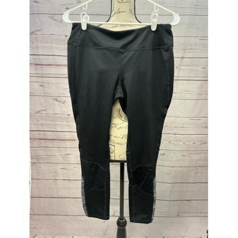 Tangerine Black Activewear Leggings Mesh Detail Athletic Yoga Pants Womens